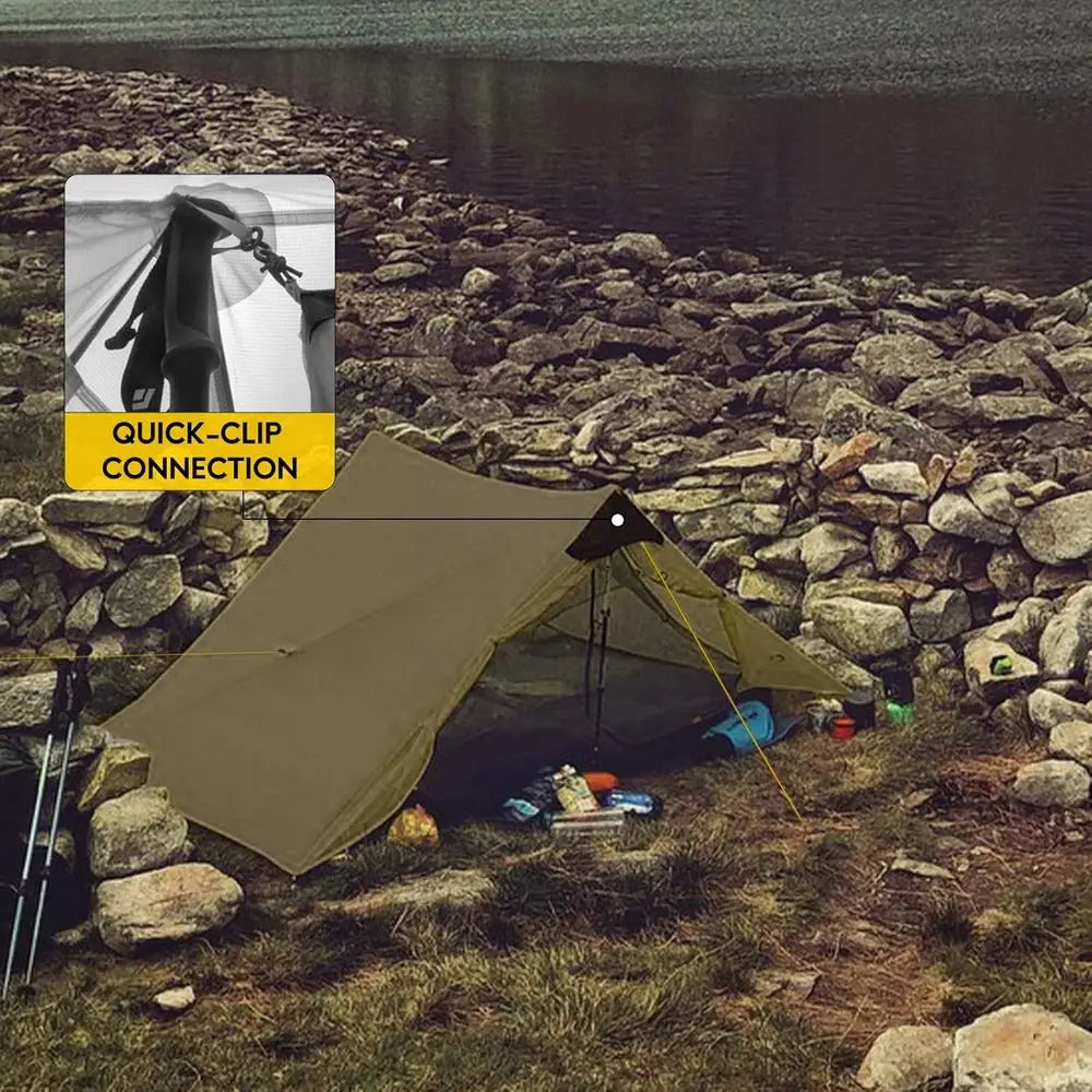 Ultralight 3-Season Backpacking Tent for 1 or 2 People: Ideal for Camping, Trekking, Kayaking, and Hiking