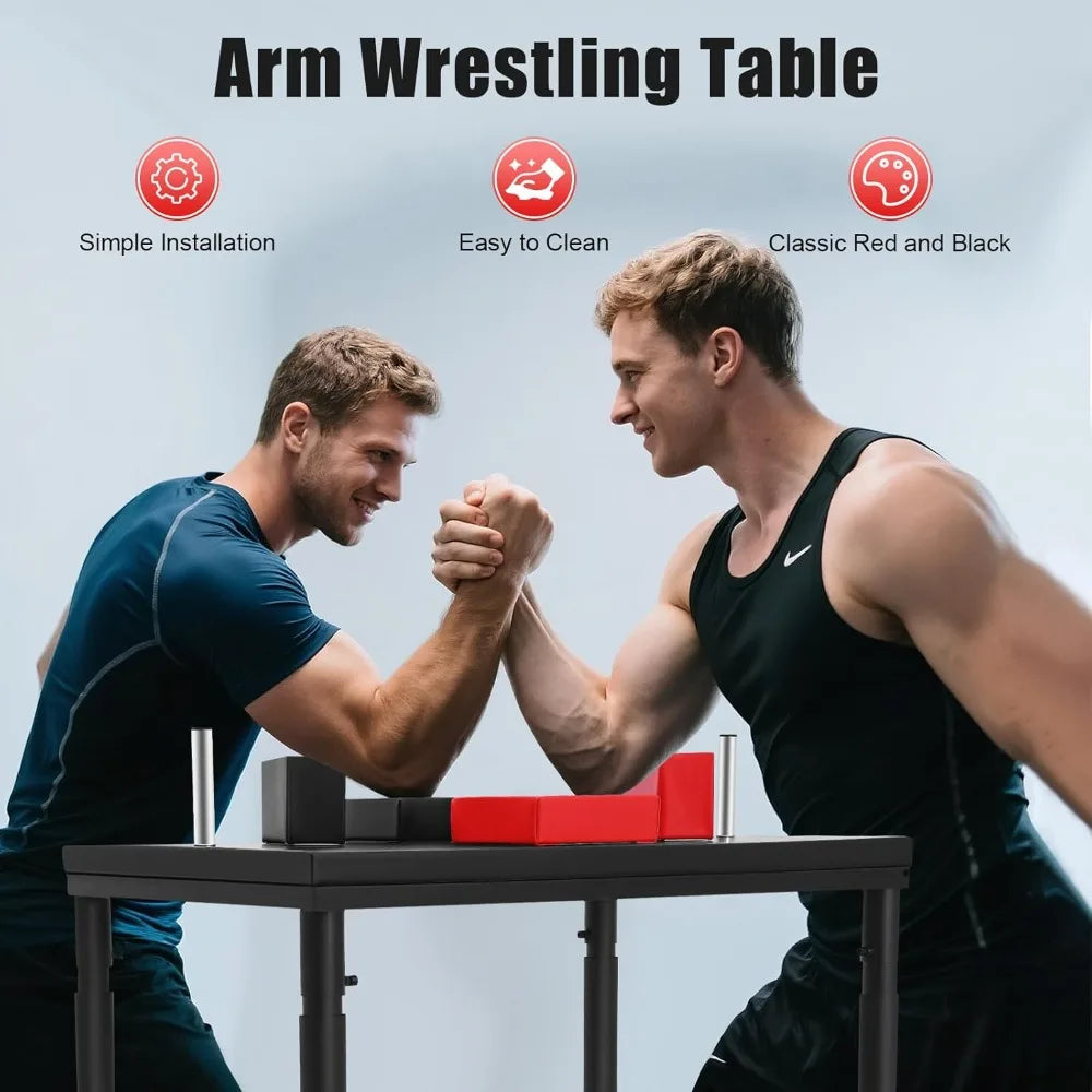 Arm Wrestling Table, 2204 LBS Adjustable Standard Arm Wrestling Battle Table, Stainless Steel Wrist Training Equipment