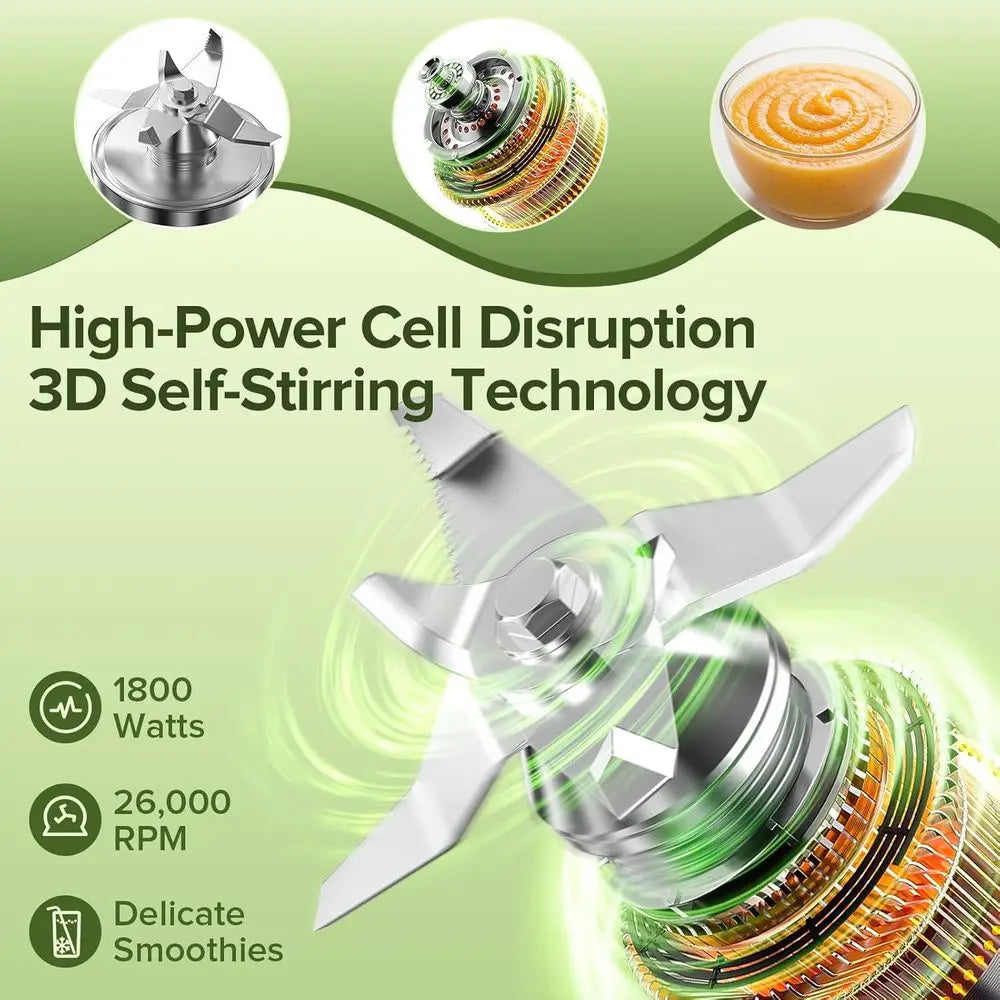 Blender with 680ml Pitcher and 200ml Juicer Container, Smoothie Blender for Ice Crushing