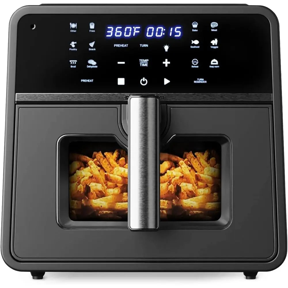 6-in-1 Voice Control Air Fryer Oven, 1000+ Commands, 100+ Foods, No App, No Setup, Nonstick Basket, 1700W
