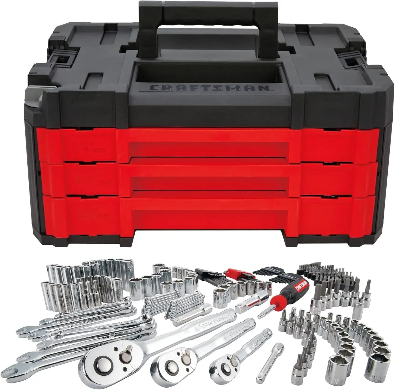 Mechanics Tool Set 230-Piece Hand Tool and Socket Set with 3-Drawer Tool Box (CMMT45305)