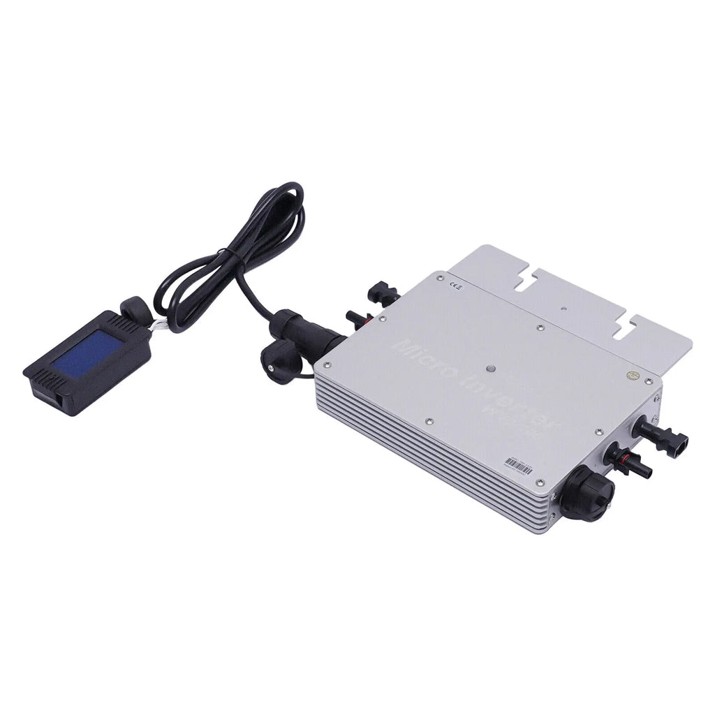 700W Micro Inverter Grid Tie System for Residential Solar Panels 110V AC Output Aluminum Alloy IP65 with LCD Display