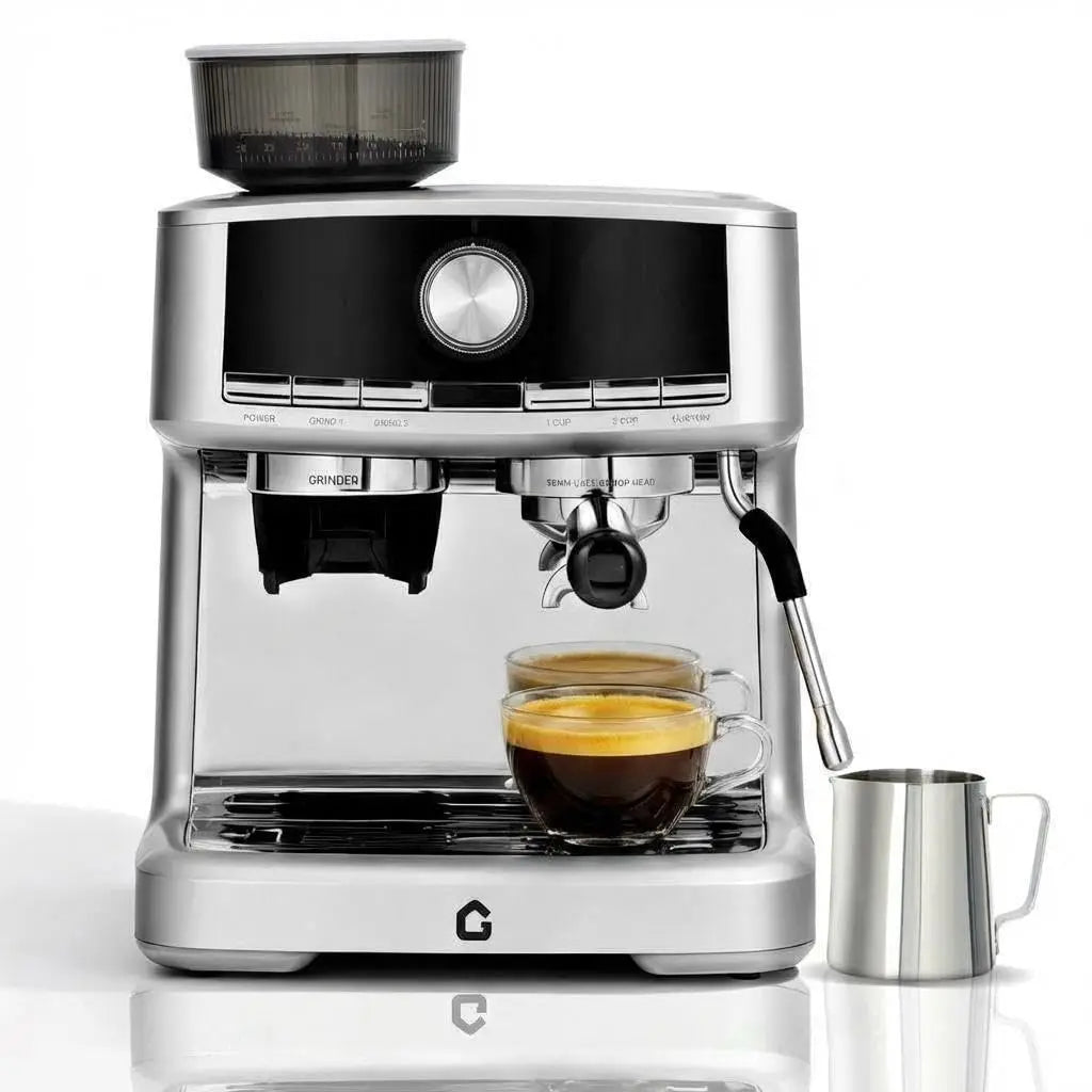 20B Machine, Stainless Steel Expresso Coffee Maker with 1.5L Removable Water Tank, Professional for Latte/Cappuccino