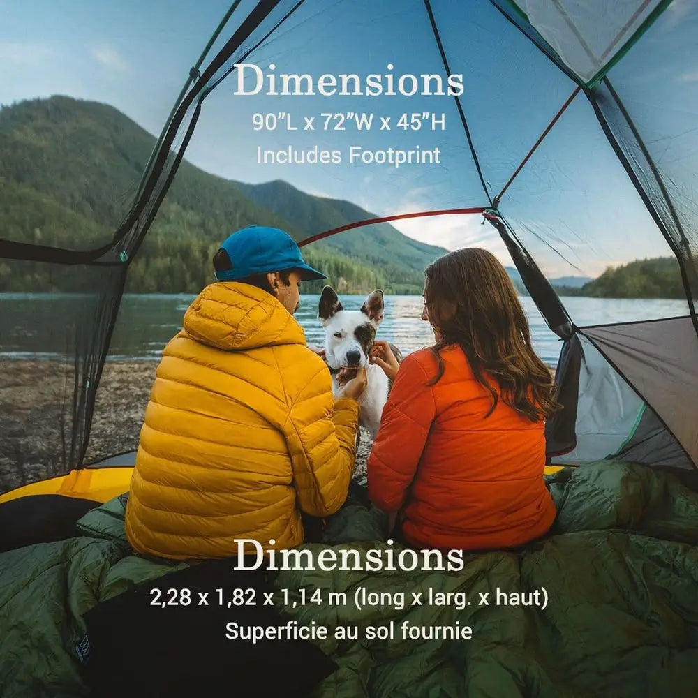 Lightweight Waterproof Backpacking Tent for 1-6 People, Resists 45 MPH Winds