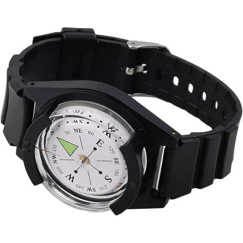 Compass Hiking, Tactical Wrist Compass Outdoor Camping Tool Tourism Equipment Fishing Accessories Black Band Compass