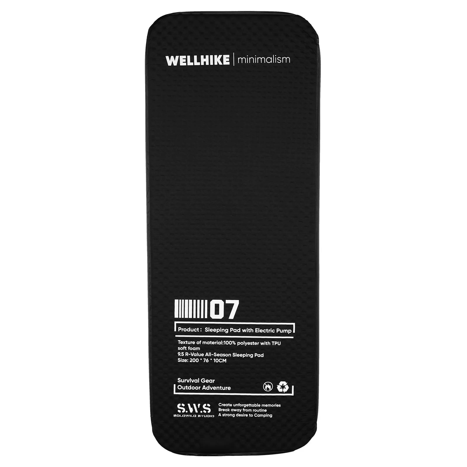 Single Inflatable Camping Mat with Pump Automatic Inflatable Mat Compact Camping Air Mattress for Backpacking Hiking Traveling