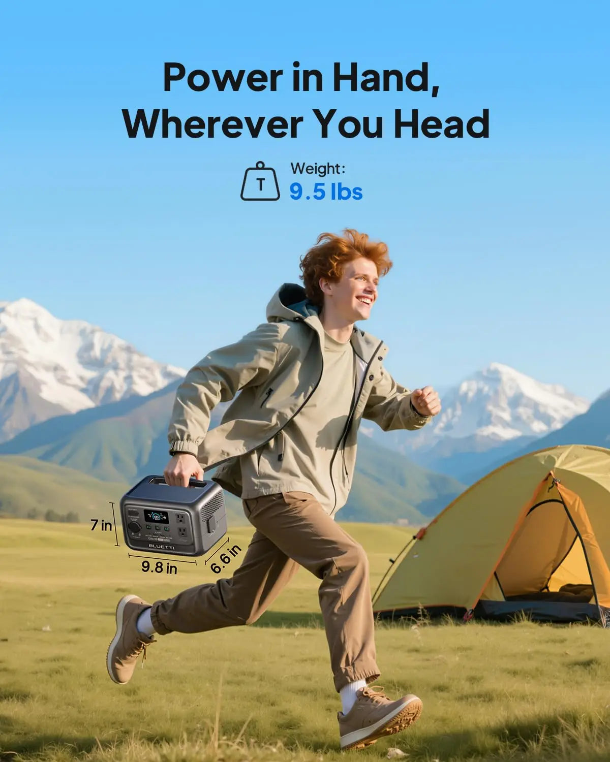 Elite 30 V2 Solar Generator with 100W Solar Panel (Ships Separately), 288Wh LiFePO4 Portable Power Station,Customized