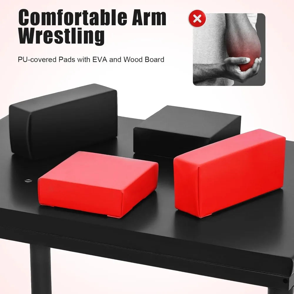 Arm Wrestling Table, 2204 LBS Adjustable Standard Arm Wrestling Battle Table, Stainless Steel Wrist Training Equipment