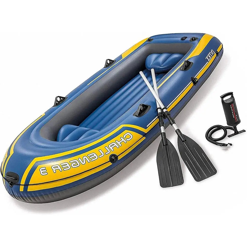 3-Person Reinforced Hovercraft-Resistant Inflatable Assault Rubber Dinghies for Boating and Fishing