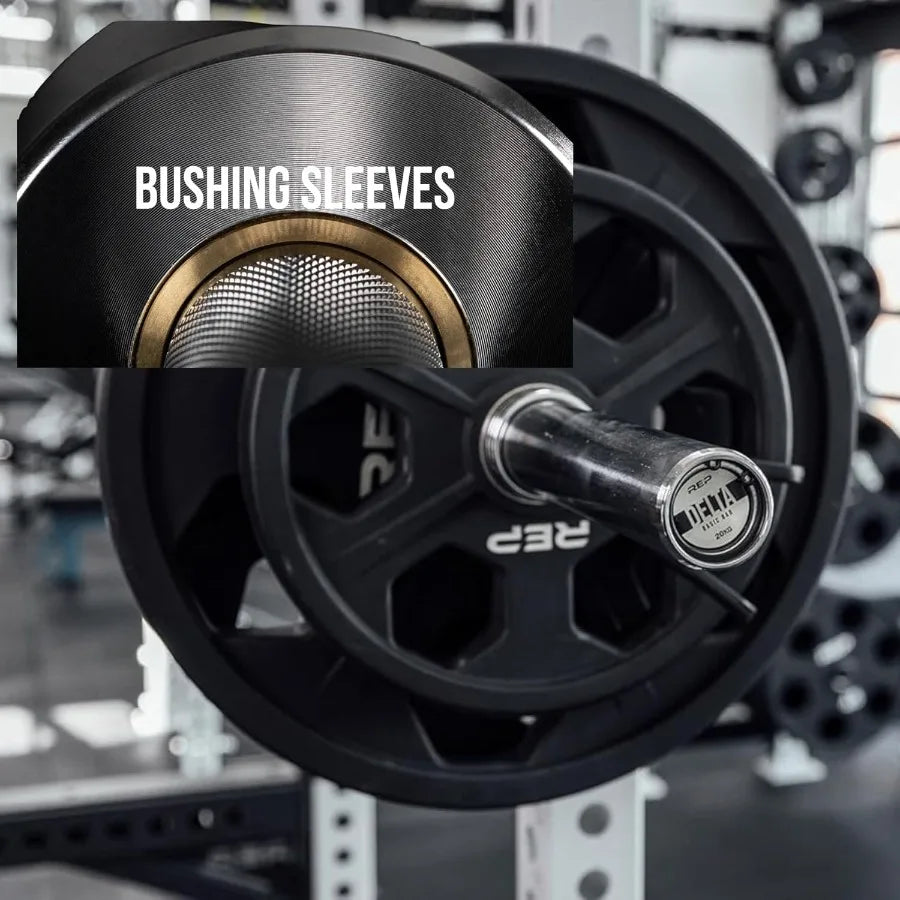 Fitness Barbells for Strength Training 15-20KG Steel Barbell with Rubber Coating in Black Red or Blue for Home Gym or Commercia