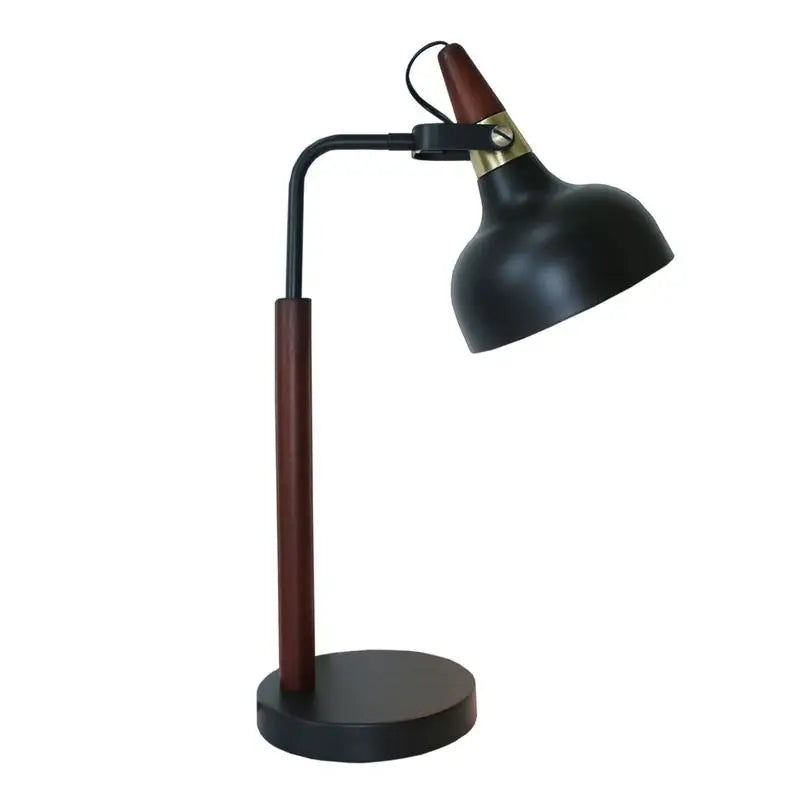 Modern Stylish Desk Lamp for Bedside, Night Light, Study, Reading, Office - Black Cone Shade, 110V