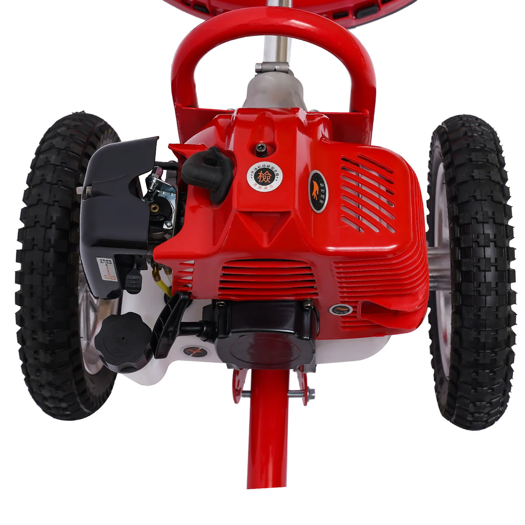 2-Stroke 49CC Gas Mower Grass Trimmer Brush Cutter Hand Push Weeding Machine Manual Weeding Machine+loosening Soil+mowing Grass