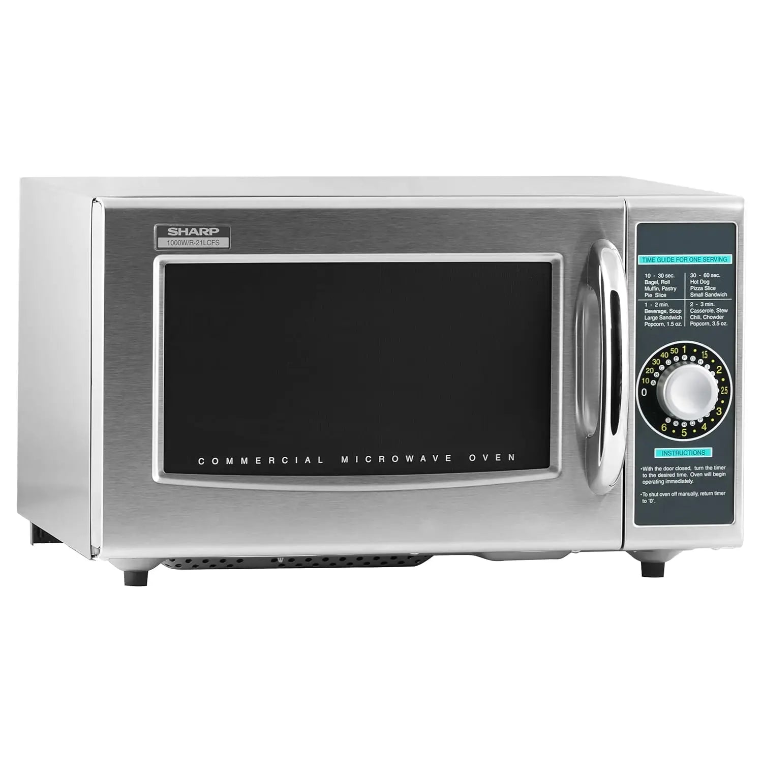 Medium Duty Commercial Microwave with Dial Timer, 1000-Watts, 120-Volts, Silver Finish