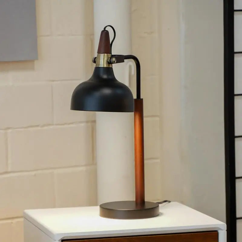 Modern Stylish Desk Lamp for Bedside, Night Light, Study, Reading, Office - Black Cone Shade, 110V