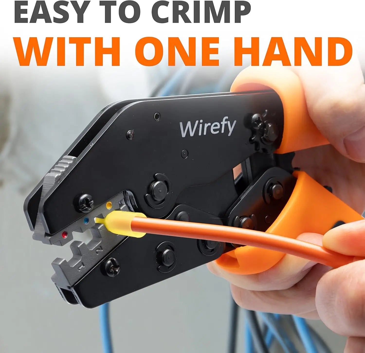 Wire Crimping Tool Kit | Crimpers & 9 Slide in Dies | Ratcheting Wire Crimper Tool | Terminal Crimp Pliers | for Heat Shrink