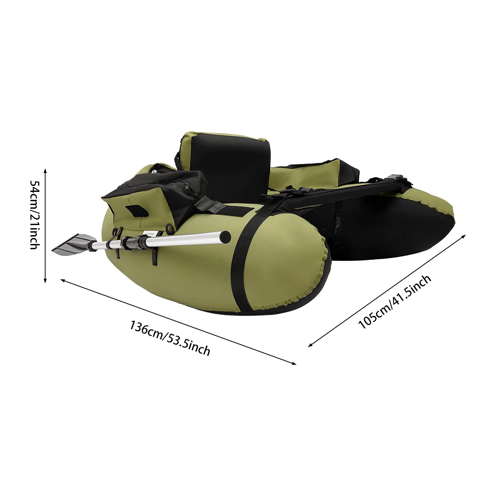 136*105*54cm Inflatable Fishing Boat,Portable Oxford Cloth Fishing Boat,Outdoor Fishing Boat,for Fishing,Rafting,Exploring