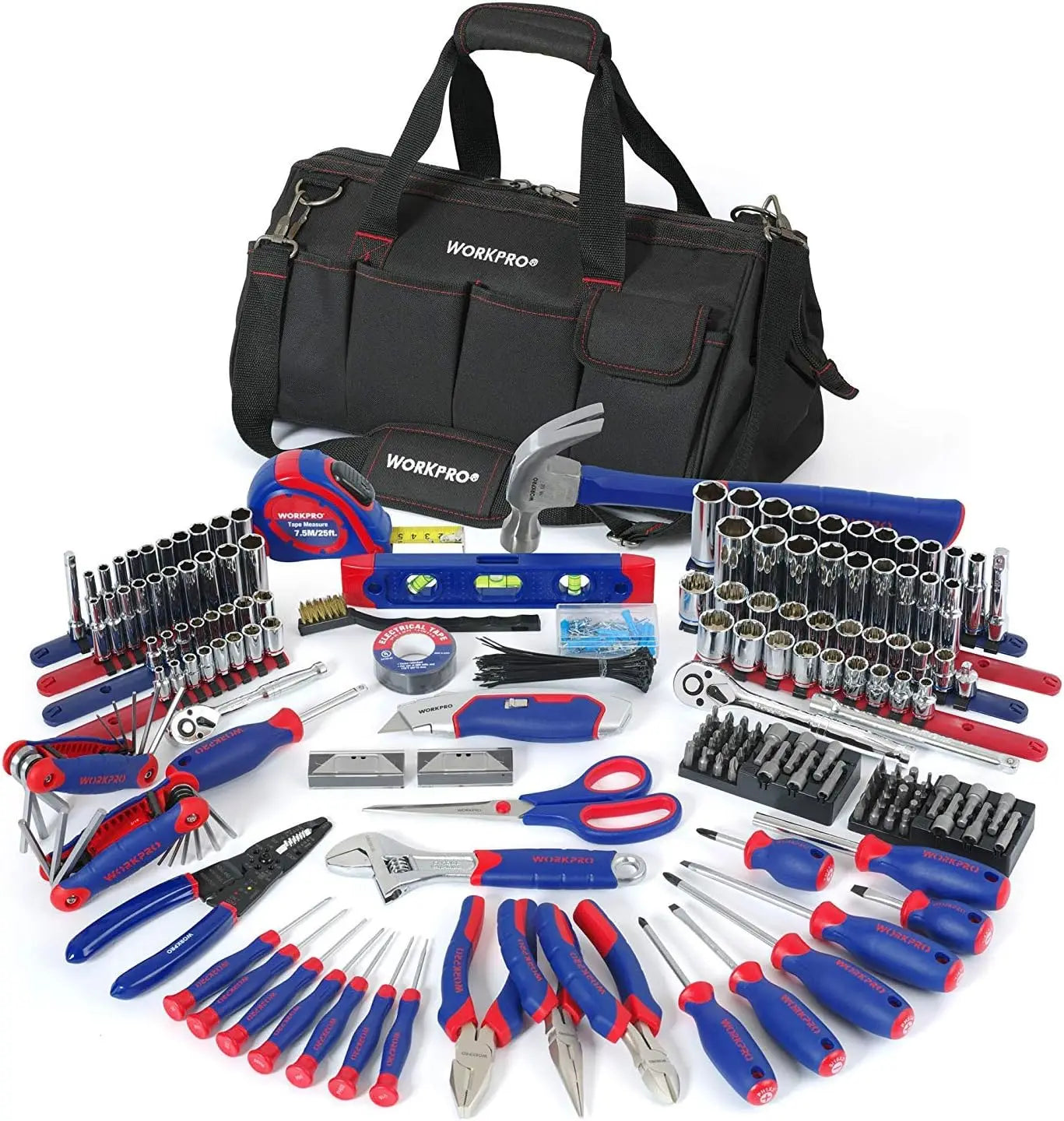 322-Piece Home Repair Tool Kit With Carrying Bag Basic Household Hand Tools