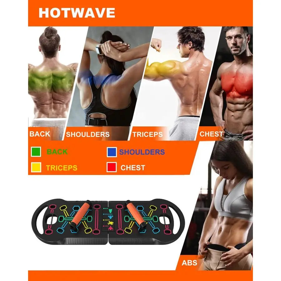 Portable Exercise Equipment with 16 Gym Accessories,20 in 1 Push Up Board Fitness,Resistance Bands with Ab Roller Wheel,at Home