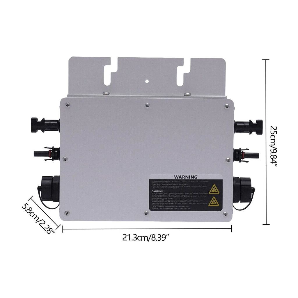 700W Micro Inverter Grid Tie System for Residential Solar Panels 110V AC Output Aluminum Alloy IP65 with LCD Display