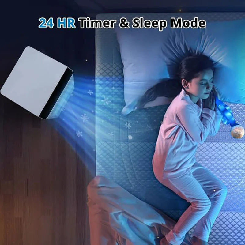 Efficient Cooling with Portable Air Conditioner 8000BTU - 24 Hour Timer, Quiet, Dehumidifier, Remote Control, Sleep Mode.