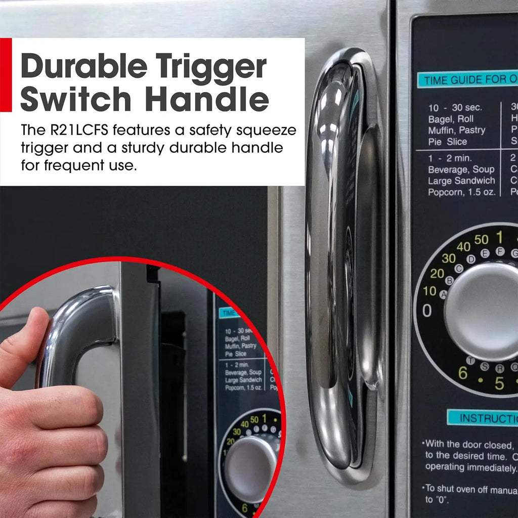 Medium Duty Commercial Microwave with Dial Timer, 1000-Watts, 120-Volts, Silver Finish