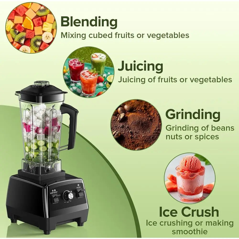 Blender with 680ml Pitcher and 200ml Juicer Container, Smoothie Blender for Ice Crushing