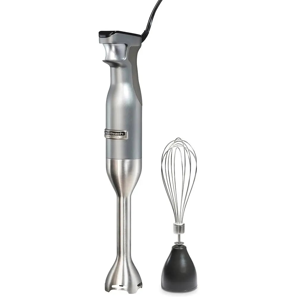Electric Hand Immersion Blender, Variable Speed, 300 Watts, Stainless Steel Whisk and Blade, Silver