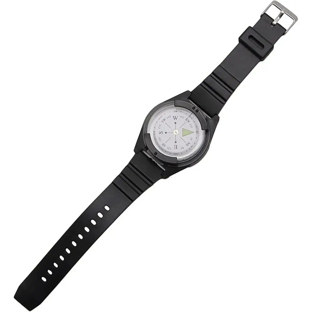 Compass Hiking, Tactical Wrist Compass Outdoor Camping Tool Tourism Equipment Fishing Accessories Black Band Compass
