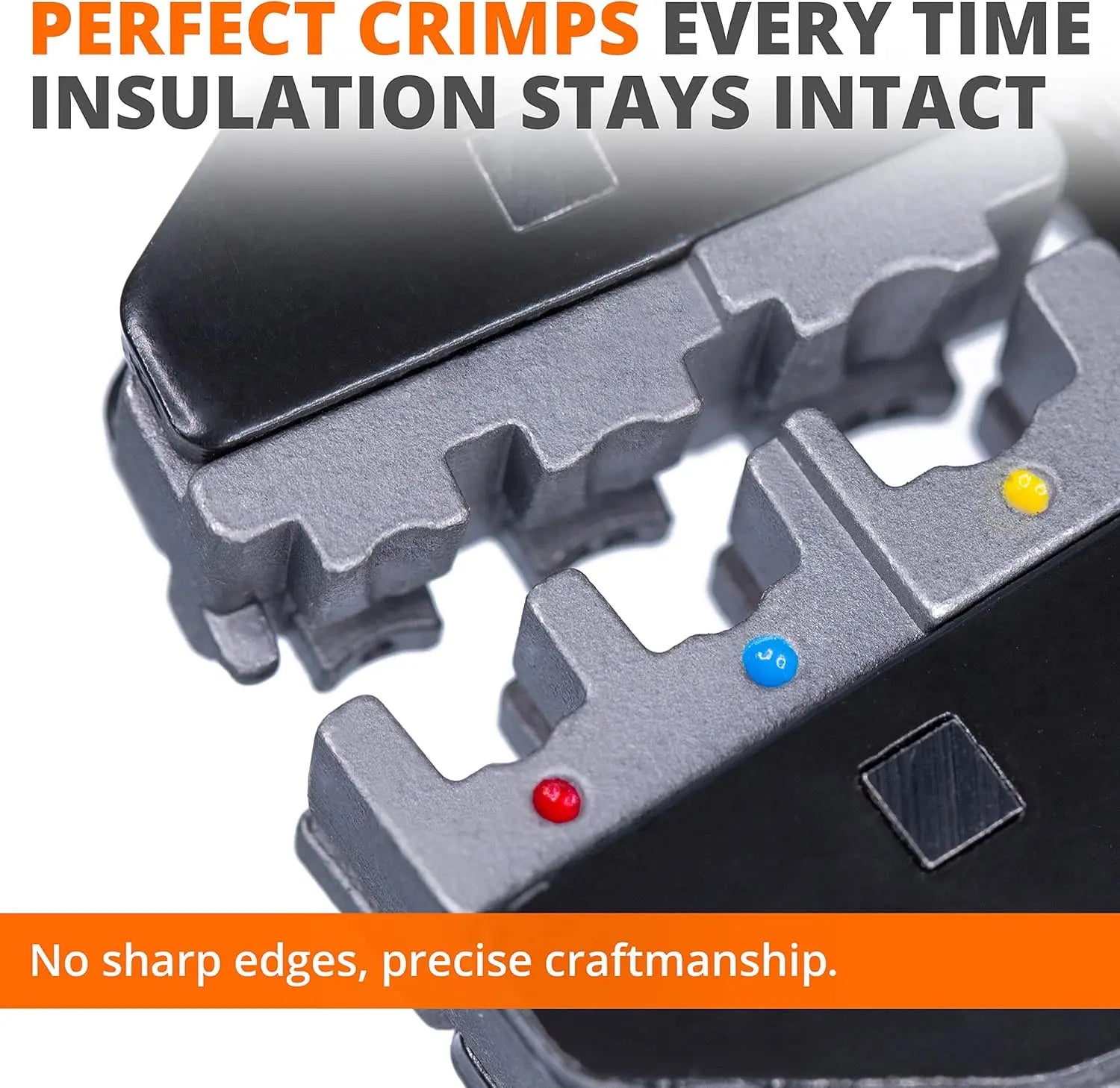 Wire Crimping Tool Kit | Crimpers & 9 Slide in Dies | Ratcheting Wire Crimper Tool | Terminal Crimp Pliers | for Heat Shrink