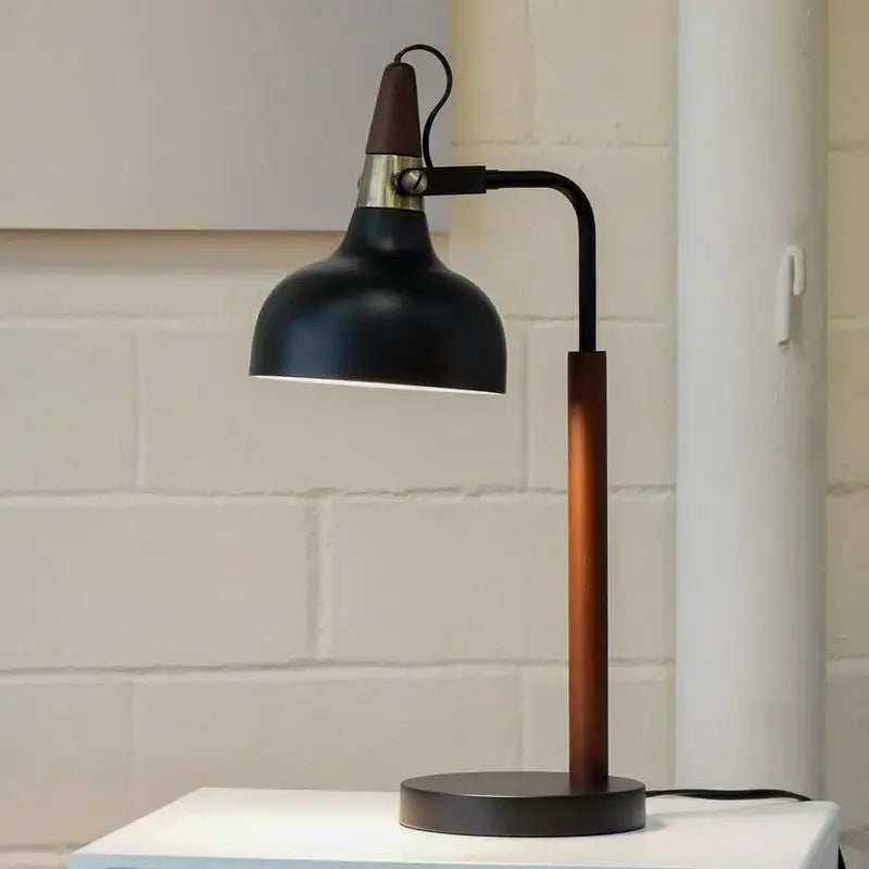 Modern Stylish Desk Lamp for Bedside, Night Light, Study, Reading, Office - Black Cone Shade, 110V