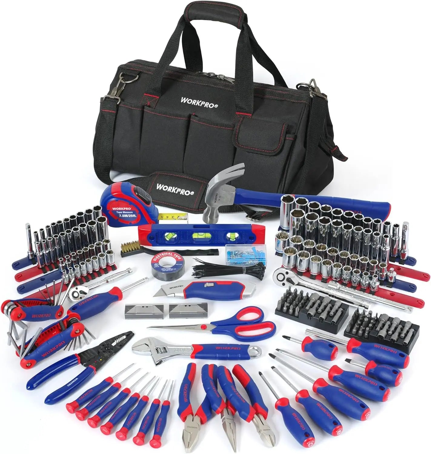322-Piece Home Repair Tool Kit With Carrying Bag Basic Household Hand Tools