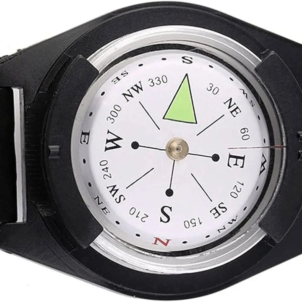 Compass Hiking, Tactical Wrist Compass Outdoor Camping Tool Tourism Equipment Fishing Accessories Black Band Compass